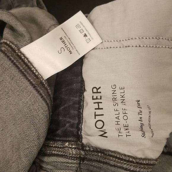 💕MOTHER💕 Half Spring Take-Off Ankle Jumpsuit Stitching in The Dark Gray Small - Picture 17 of 17